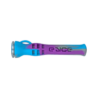 Eyce Shorty one hitter pipe in blue and purple, featuring a durable design and snap-in glass bowl for easy cleaning.