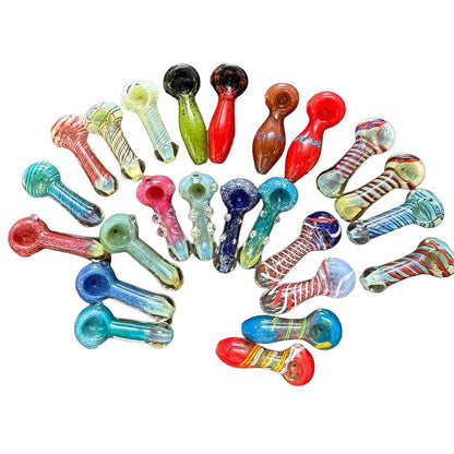 Import Glass Small Hand Pipe - Assorted Colors