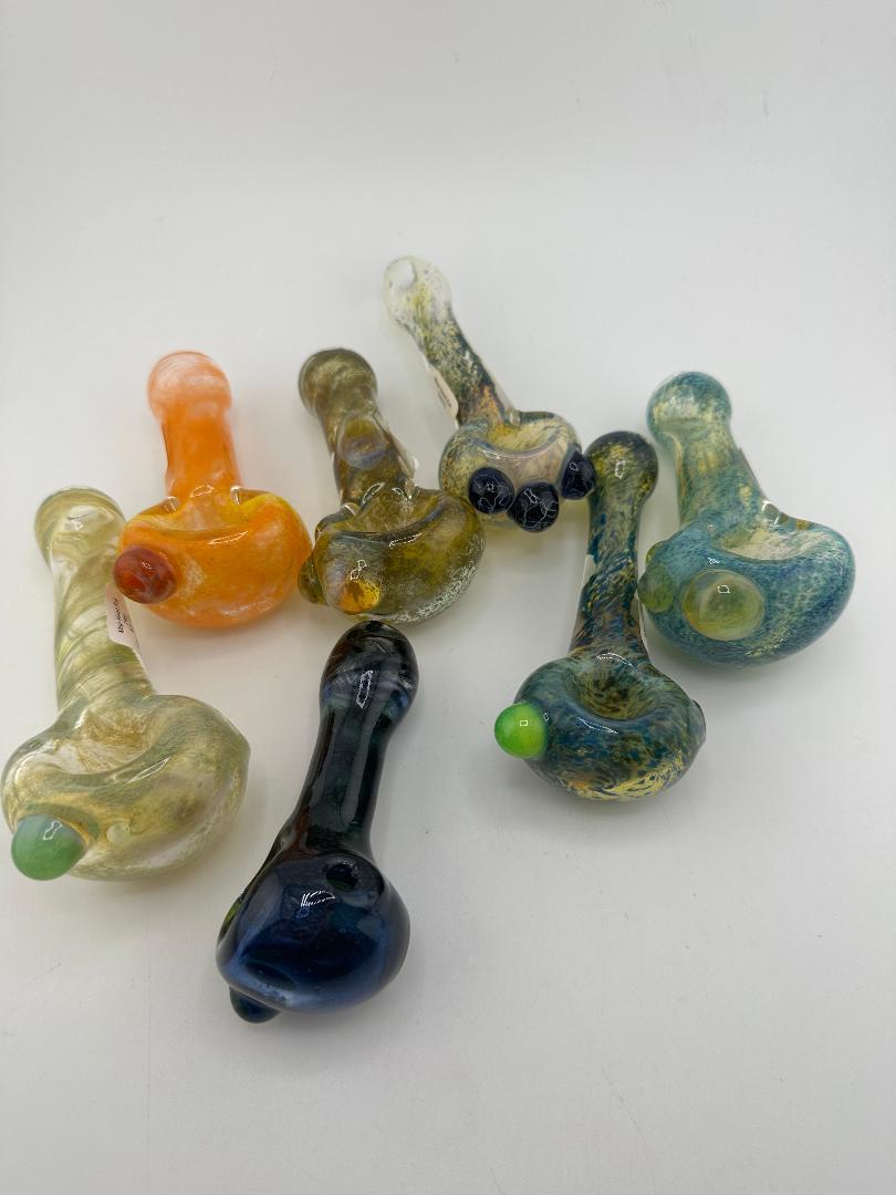 Mop Head Glass Dry Pipe - Full Color Frit