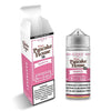 The Pancake House Raspberry 100ml e-liquid, featuring sweet raspberry flavor in a stylish bottle and packaging.