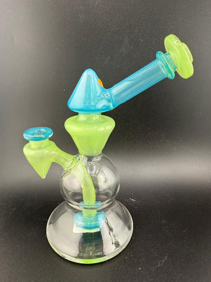 Mank Glass Multi Colored Horn Banger Hanger 10mm 90°