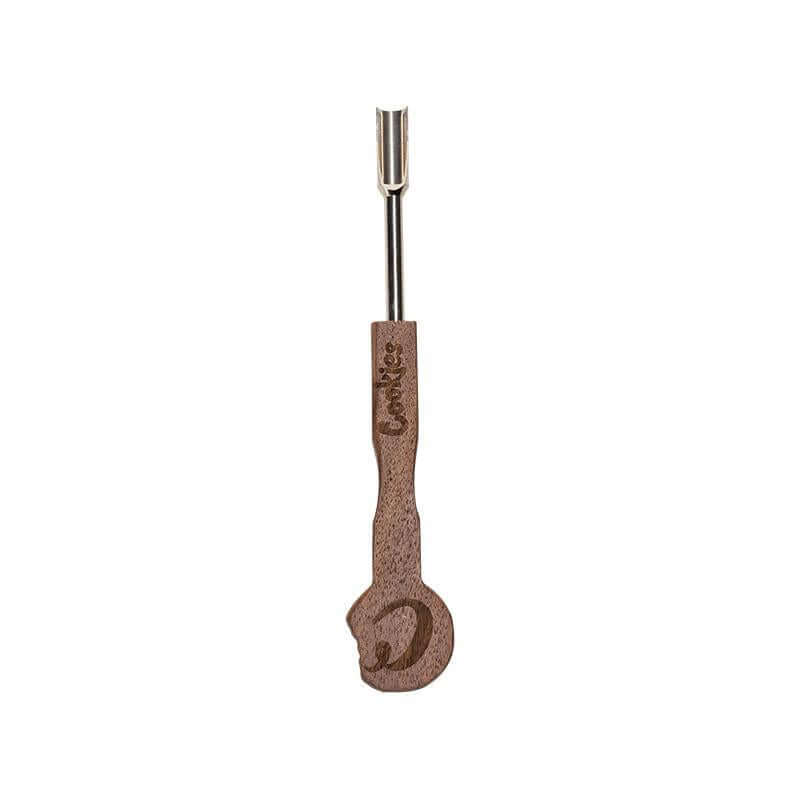 Cookies Wax Dab Tool with wooden handle and stainless steel tip for precise concentrate handling.