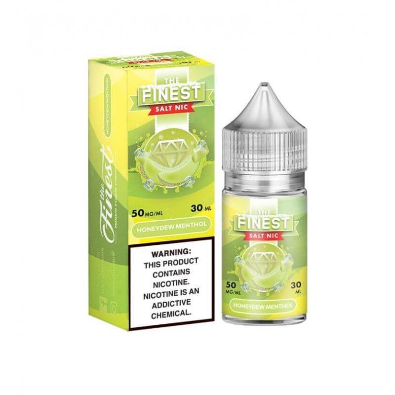 Finest Menthol vape juice 30ml bottle with a box, offering smooth minty flavors and icy coolness.