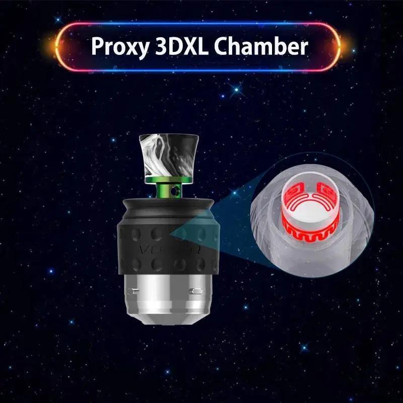 Voozr Proxy 3DXL Ceramic Chamber for Puffco Proxy ( Coming Soon ) in a starry background.