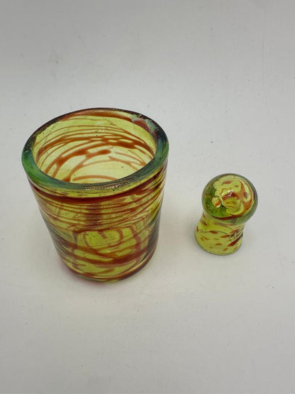 Paulson Pieces Puffco Proxy Core Cup & Mouthpiece – Green & Red Handcrafted Glass