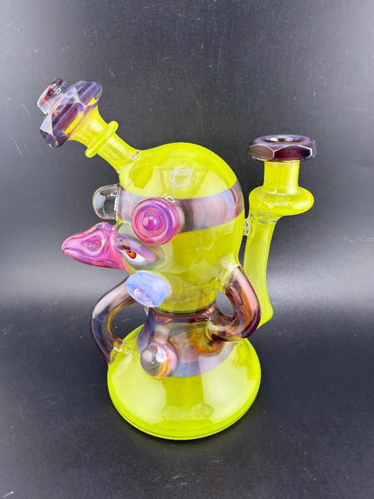 Creep Glass Faceted Totem Bird 10mm 90°