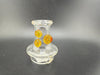 Brando Glass Carta Glass Replacement Dry Top with orange accents for enhanced vapor filtration.