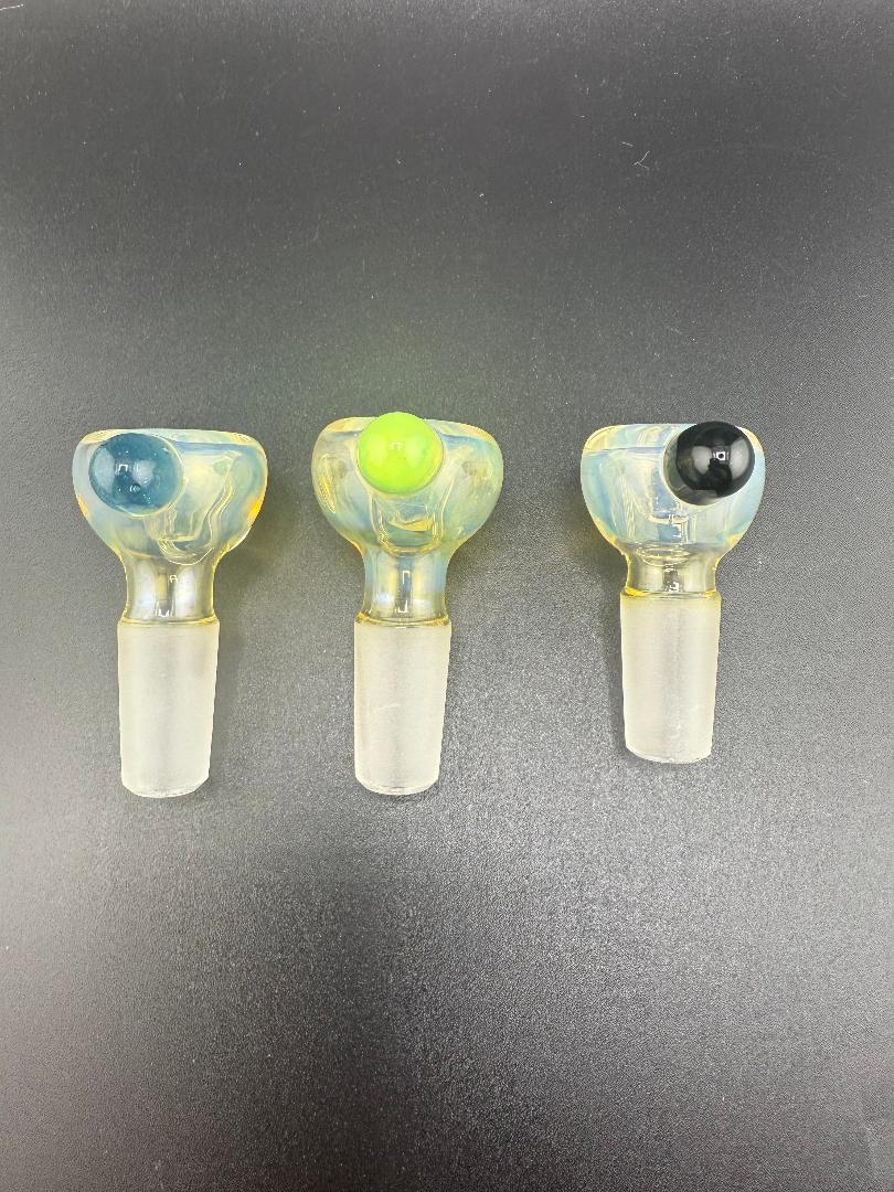 Highgrade Glass Single Color Fumed 14mm Bowl piece