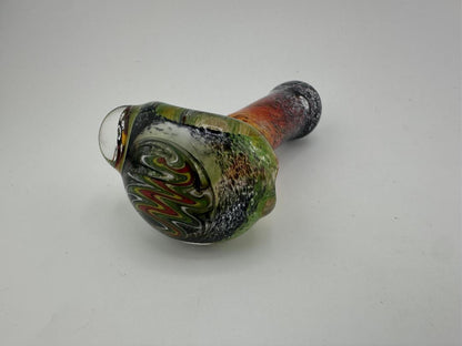 Mop Head Glass Dry Pipe - Frit Rasta Pipe