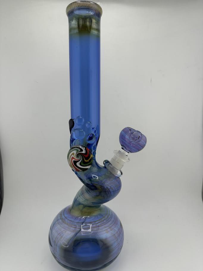 JP Killman Glass Flower Beaker - Bent Neck Fumetech
