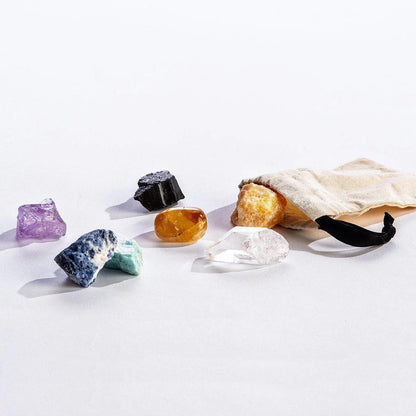 Geocentral Reveal Box Stone Pack Chakra Collection featuring colorful natural stones for balance and meditation.