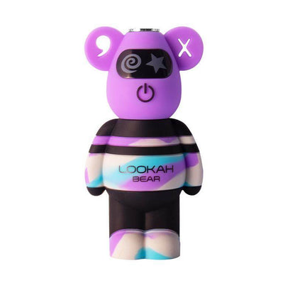 Lookah Bear Limited Edition 510 Battery in cute tie dye design, featuring soft silicone body and lanyard hole.