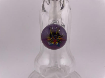 Highgrade Glass - Clear Sacred Geometry w/ Colored accent Recessed Joint Bub