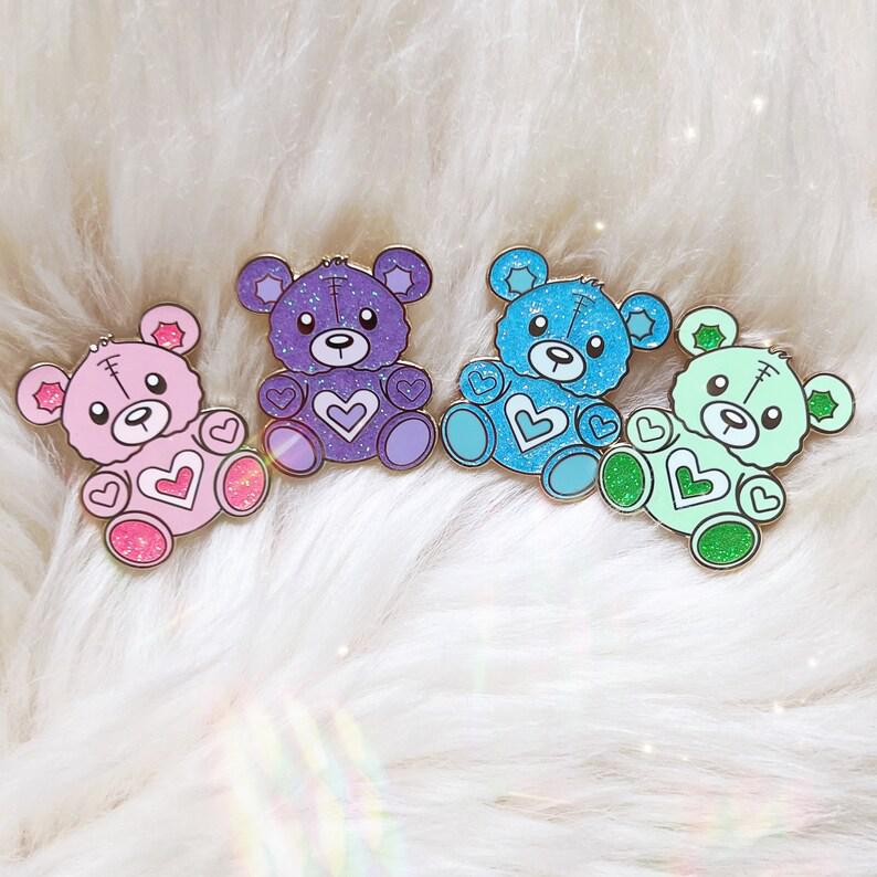 Wildflower Co. Teddy Bear Enamel Pin