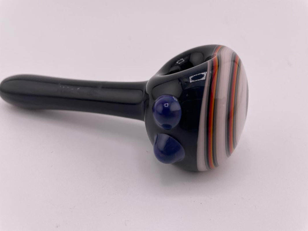 Filla John Glass Dry Pipe - Full Color w/ Wig Wag Cap