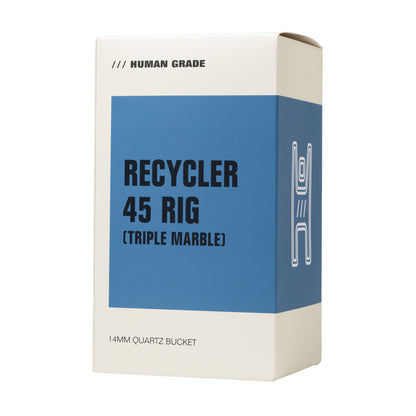 Human Grade 7.5" Recycler 45 (Triple Marble) 14mm