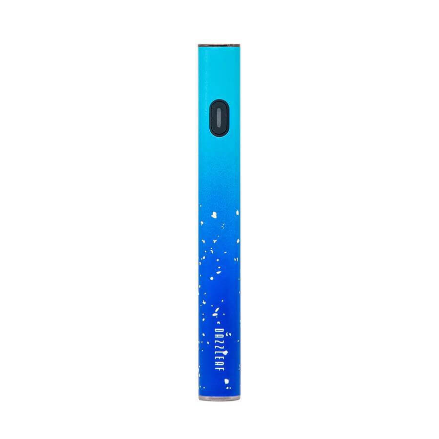 DazzLeaf VV 510 Preheat Micro USB vape pen battery in blue gradient with button, perfect for 510 thread cartridges.