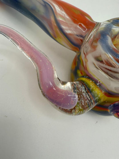 Paulson Pieces Frit Worked w/ Dichro Horn Hammer Pipe