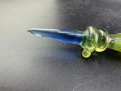 Brando Glass Dab Tool - Green, Blue, and Yellow