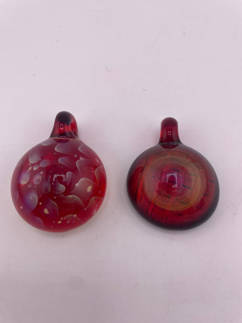 Brando Glass Pendat - Red w/ Fume Tech