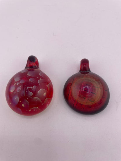 Brando Glass Pendat - Red w/ Fume Tech