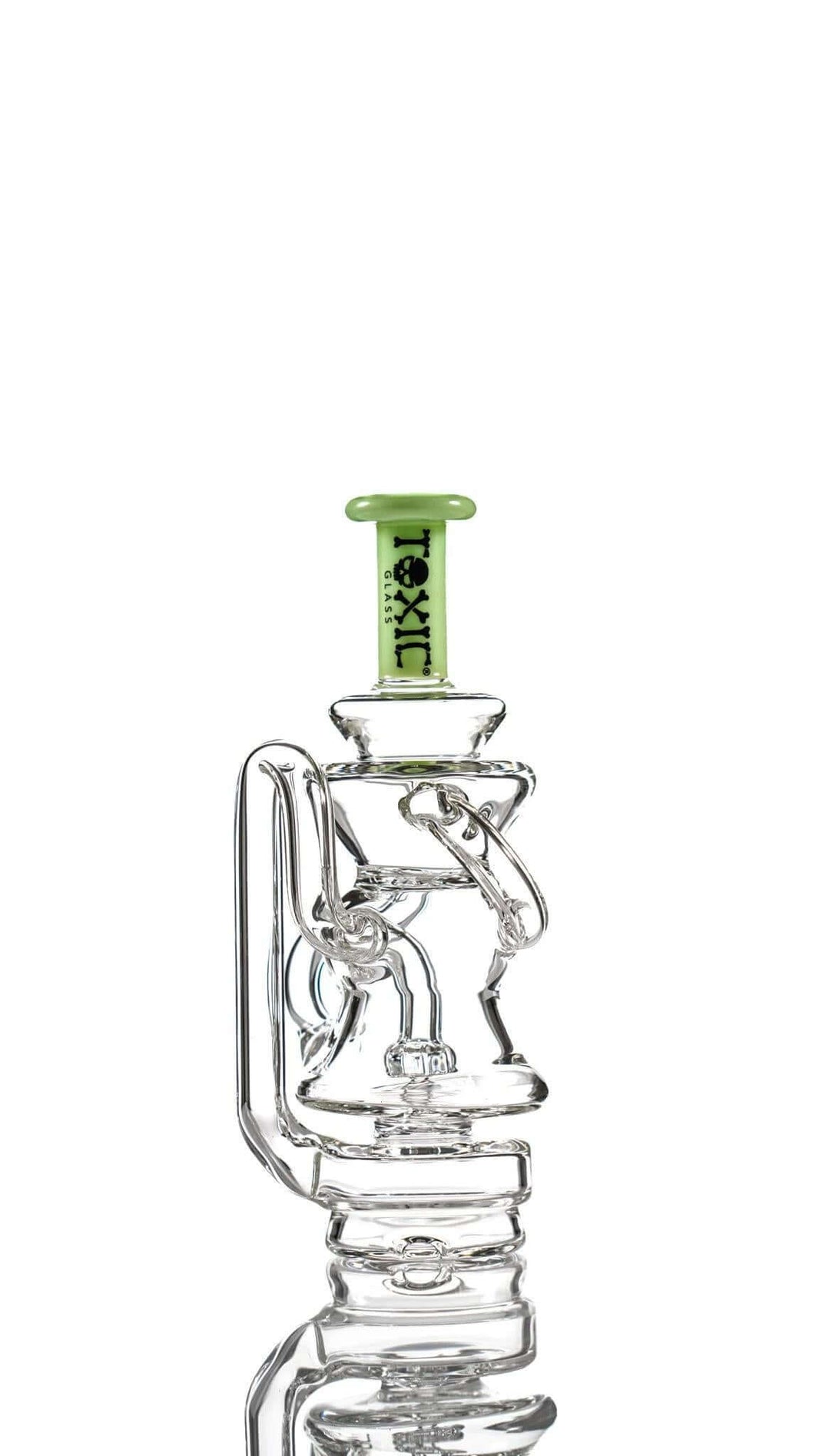 Toxic Glass TXAT15 Recycler attachment for Puffco, featuring superior filtration and intricate glass craftsmanship.