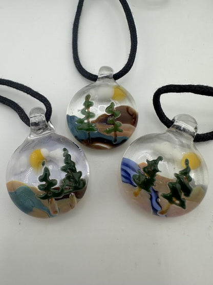 Crondo Glass Pendant - Scenic Scene