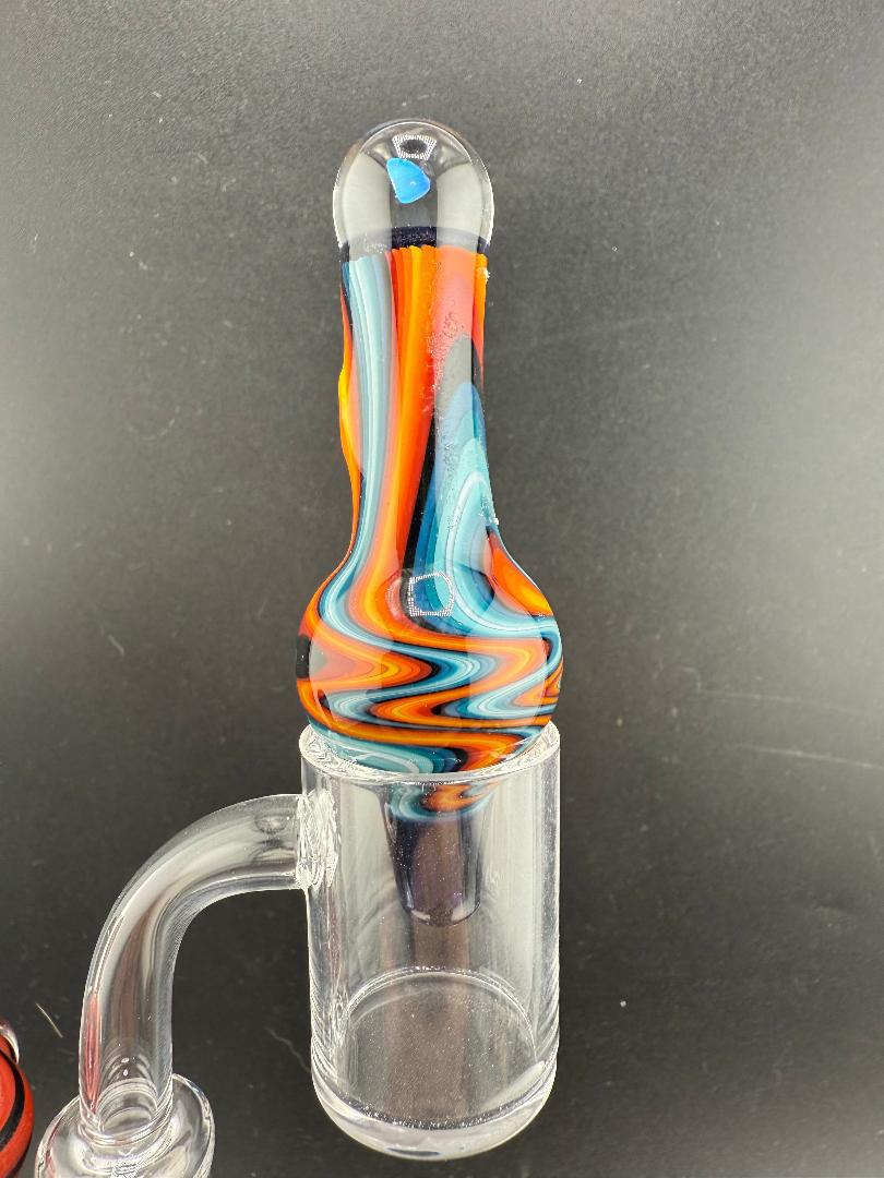 Highgrade Glass Fire & Ice Opal Wig Wag Bubble Cap