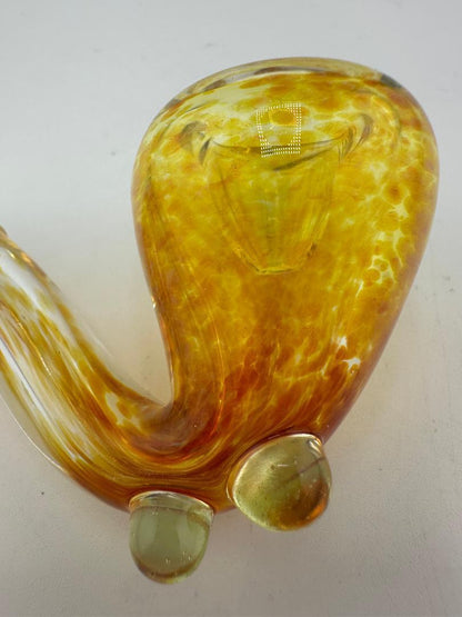 Elbow Tim Glass Dry Pipe - Fumed Frit Sherlock
