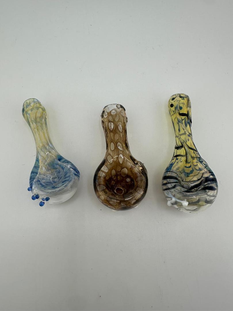Phillip Glass Dry Pipe - Fumed & Frit Spoon