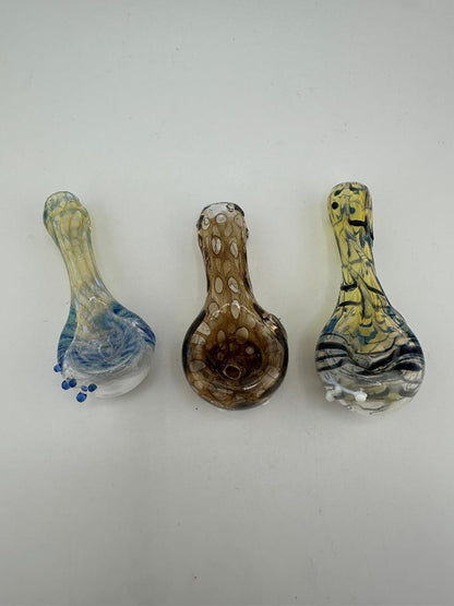 Phillip Glass Dry Pipe - Fumed & Frit Spoon