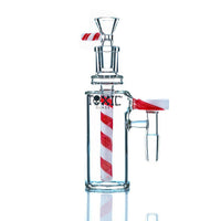 Toxic Glass Swirl 14mm/90 Ashcatcher with a colorful swirl design for smooth, filtered smoking experience.