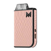 Mi-Pod 2.0 vaping device in pink leather design with USB-C charging and sleek features.