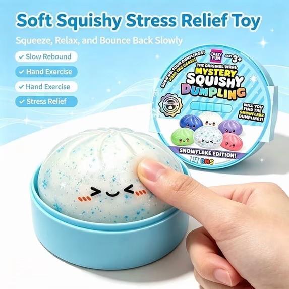 Mystery Squishy Dumpling -Snowflake Edition