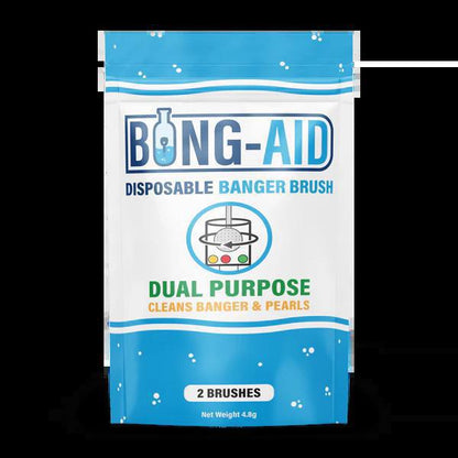 Bong-Aid Disposable Banger Brush 2 Pack for easy cleaning of bangers and pearls, hygienic and convenient.