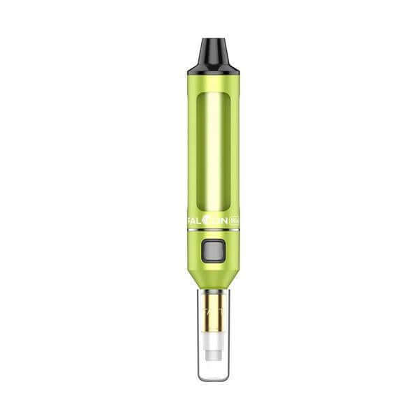 Yocan Falcon Mini Neon Glowing Vaporizer in vibrant green, compact design for on-the-go use.
