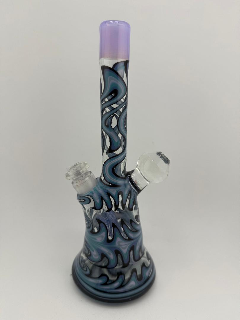 Highgrade Glass Heady Grommet Mini Tube 10mm 45° Teal