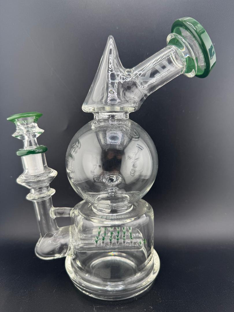 HWY Glass 9" Inline Bulb 14mm 90°
