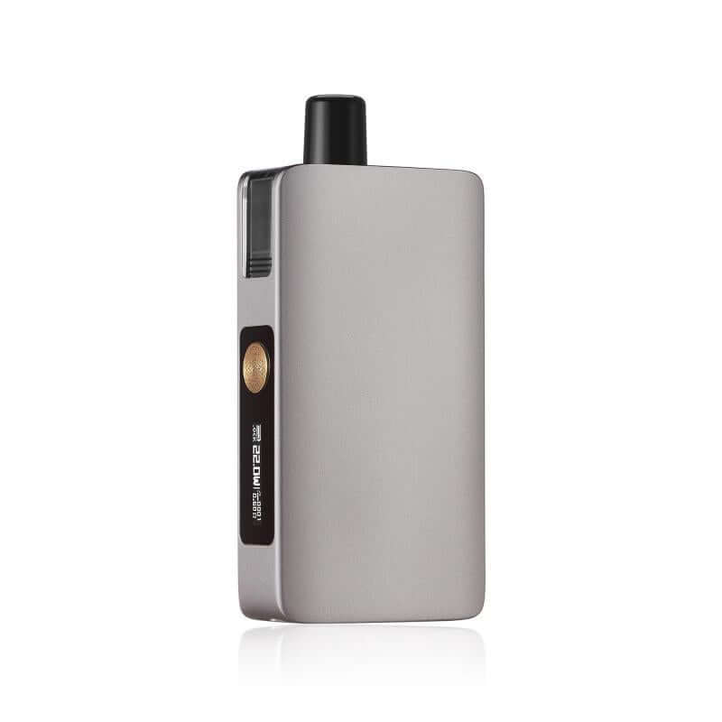 DotMod dotPod Max Kit in silver, sleek design with a black mouthpiece, perfect for vaping enthusiasts.