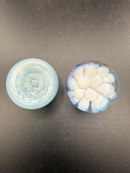 Danny W Glass Marble - 33mm White Implosion