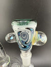 Highgrade Heady Slide 14mm with unique swirl design and colorful accents, crafted for smoking enthusiasts.