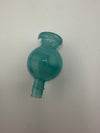 Lylo Glass Carb Cap in teal, handcrafted for quartz bangers, enhancing dabbing flavor and style.