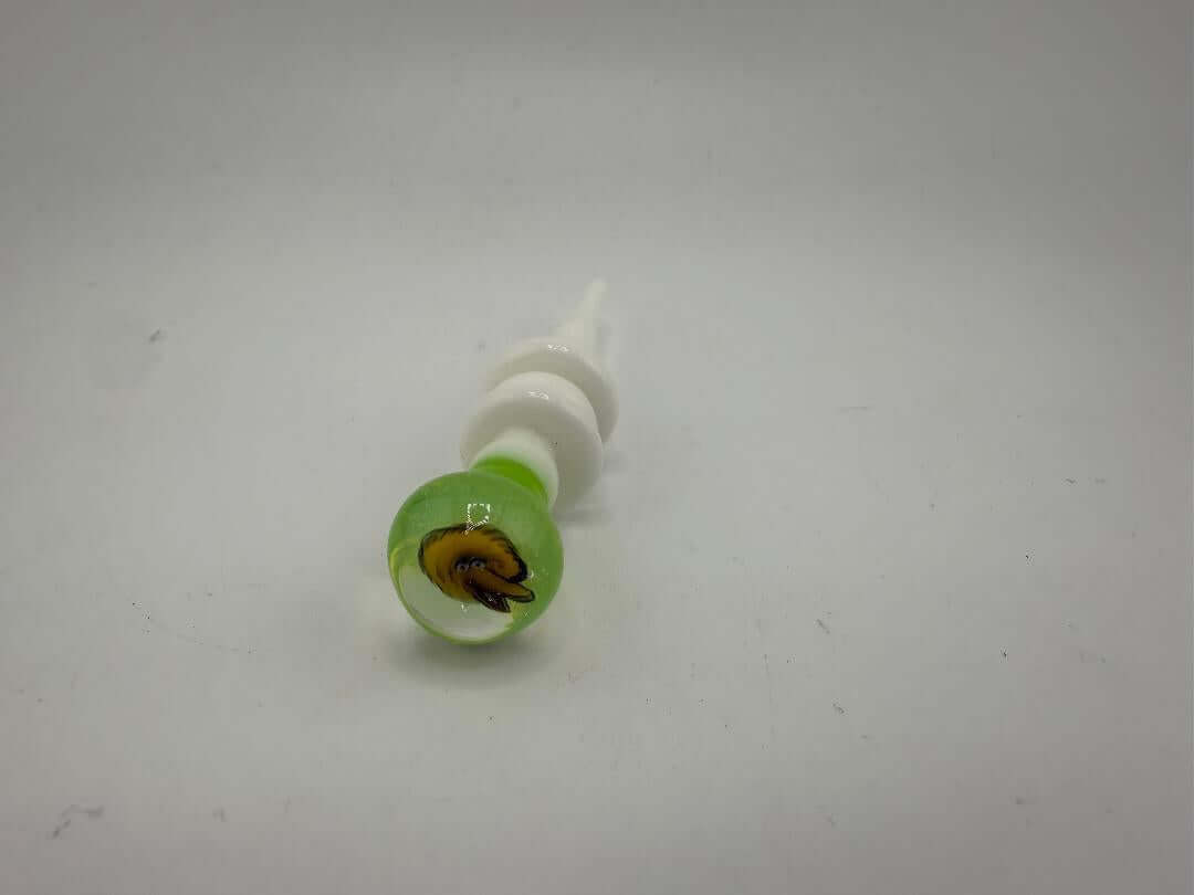 Paulson Pieces Glass Milli Dab Tool Collection: Big Bird yellow and green Heady glass spokane wa
