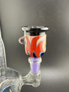 Jingle Bell Swirl 14mm bowl piece with vibrant red and blue colors, perfect for enhancing your glass collection.