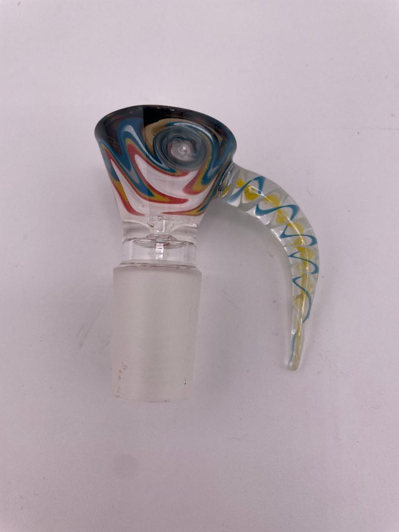Import Glass 18mm Bowl / Slide - Wig Wag Funnel w/ Handle