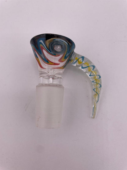 Import Glass 18mm Bowl / Slide - Wig Wag Funnel w/ Handle