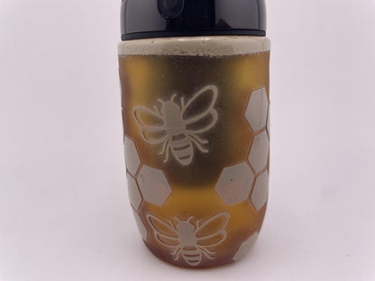 Brando Glass Puffco Proxy Core Accessory -  Bee Hive Honey Comb Base & Mouth Piece (Amber)