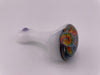 Highgrade Glass Dry Pipe  - White w/ Reversal Wig Wag Cap