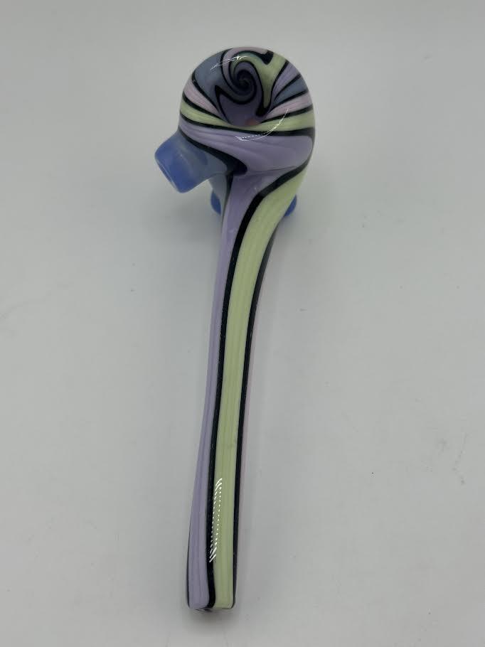 High Grade Glass Gandalf Pipe - Line Worked