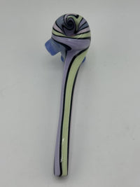 High Grade Glass Gandalf Pipe - Line Worked